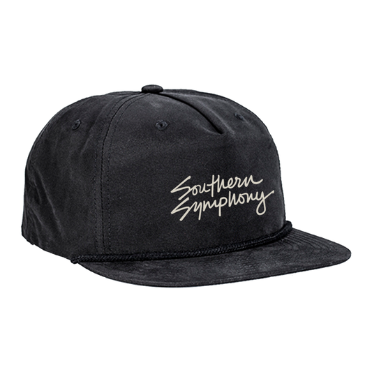 Southern Symphony acid washed classic snapback hat black rope detail product shot Russell Dickerson
